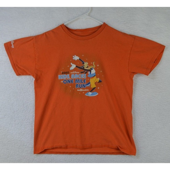 Disney Other - Disney Kids‎ Races Shirt Youth Large Orange Run Disney Graphic 2020 One Mile Run